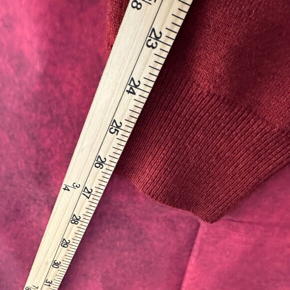 DOCKERS MEN'S 1/4 ZIP PULLOVER SWEATER, FRONT RED & BLACK PLAID, MOCK NECK, XXL - Picture 9 of 10